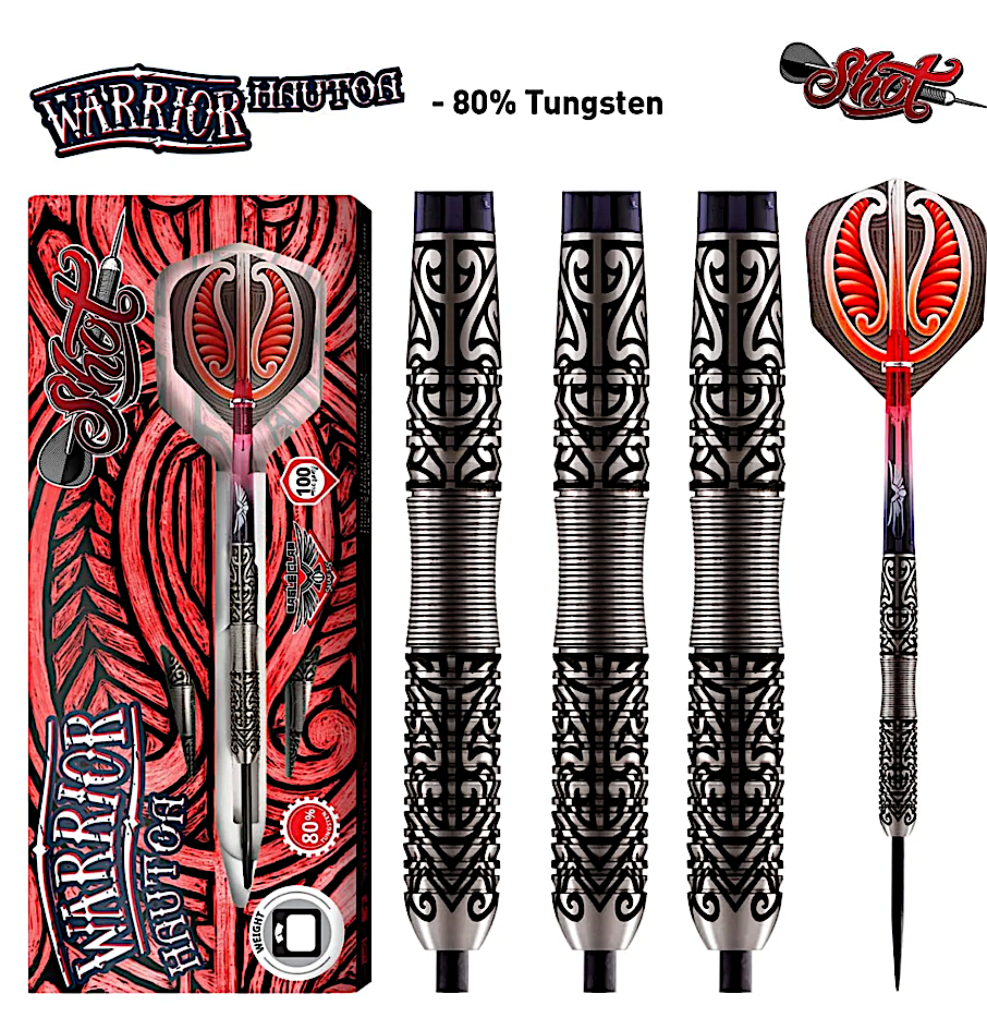 Warrior Hautoa Steel Tip Dart Set 24gm - coolpooltables.com