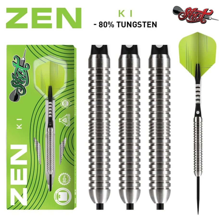 Shot! Darts ZIST-422 Zen Ki Steel Tip Dart Set 22gm