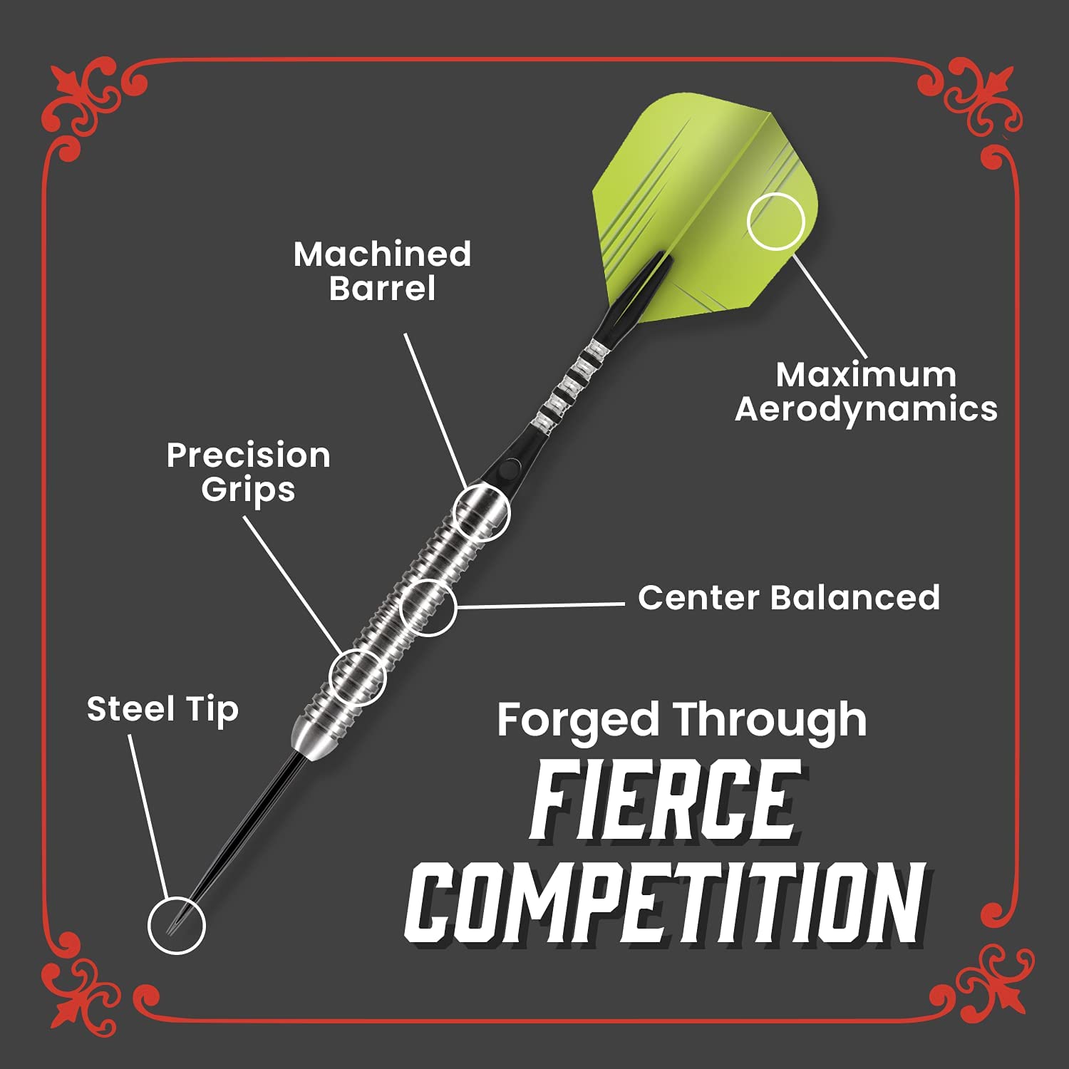 Zen Ki Steel Tip Dart Set 24gm - coolpooltables.com